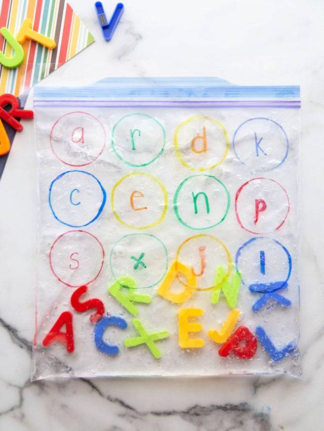 Alphabet Sensory Bag Step by Step Instructions