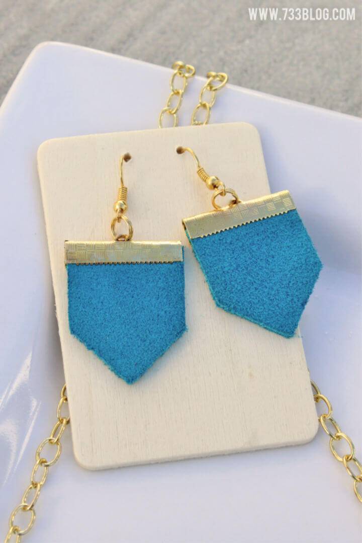 Awesome DIY Geometric Leather Earrings