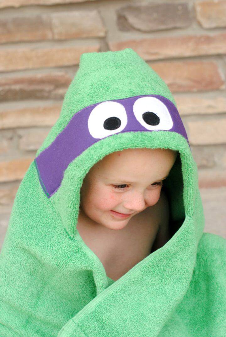 DIY Ninja Turtle Hooded Towel