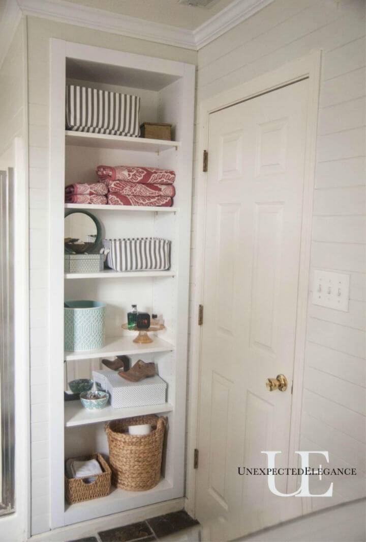 Make a Built in Shelving for Bathroom