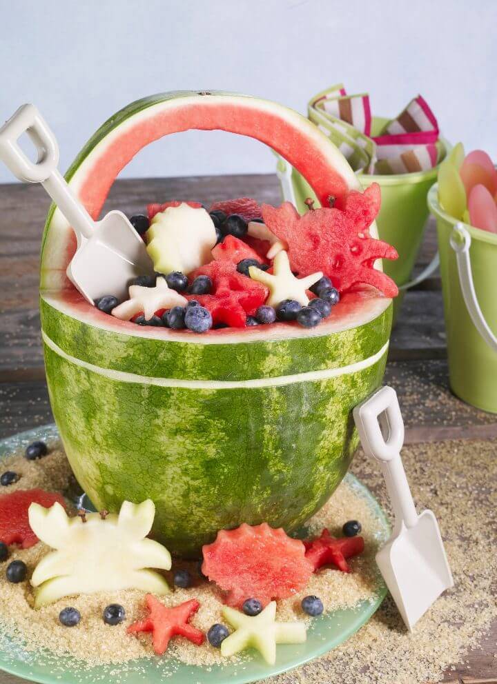 Watermelon Carved Beach Bucket