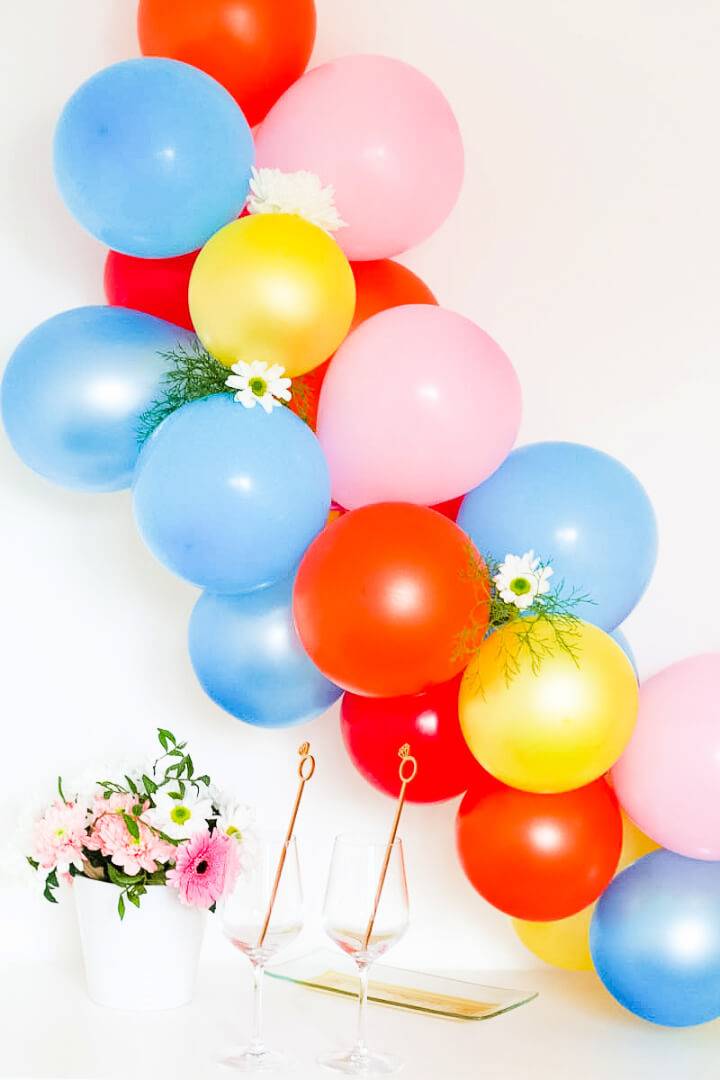 Colorful DIY Balloon Backdrop Arch