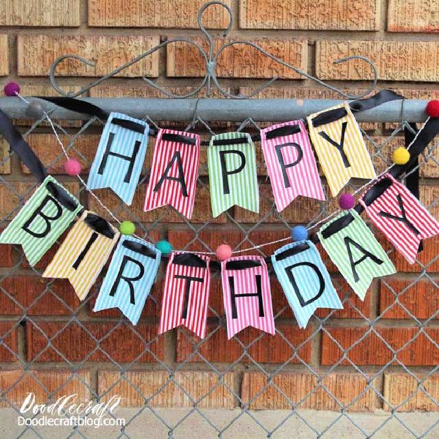 Cricut Maker Rotary Blade Happy Birthday Fabric Banner