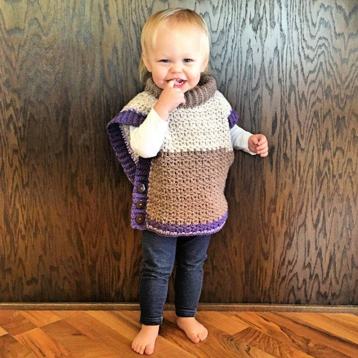 Free Crochet Childrens Poncho Sweater Pattern