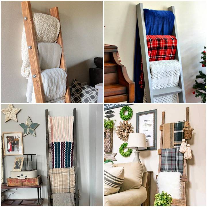 diy blanket ladder plans