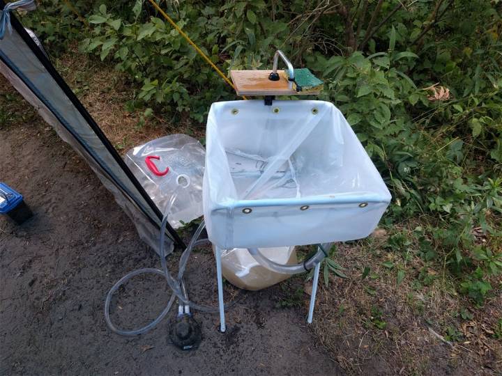 DIY Camp Sink With Jäll Laundry Bag