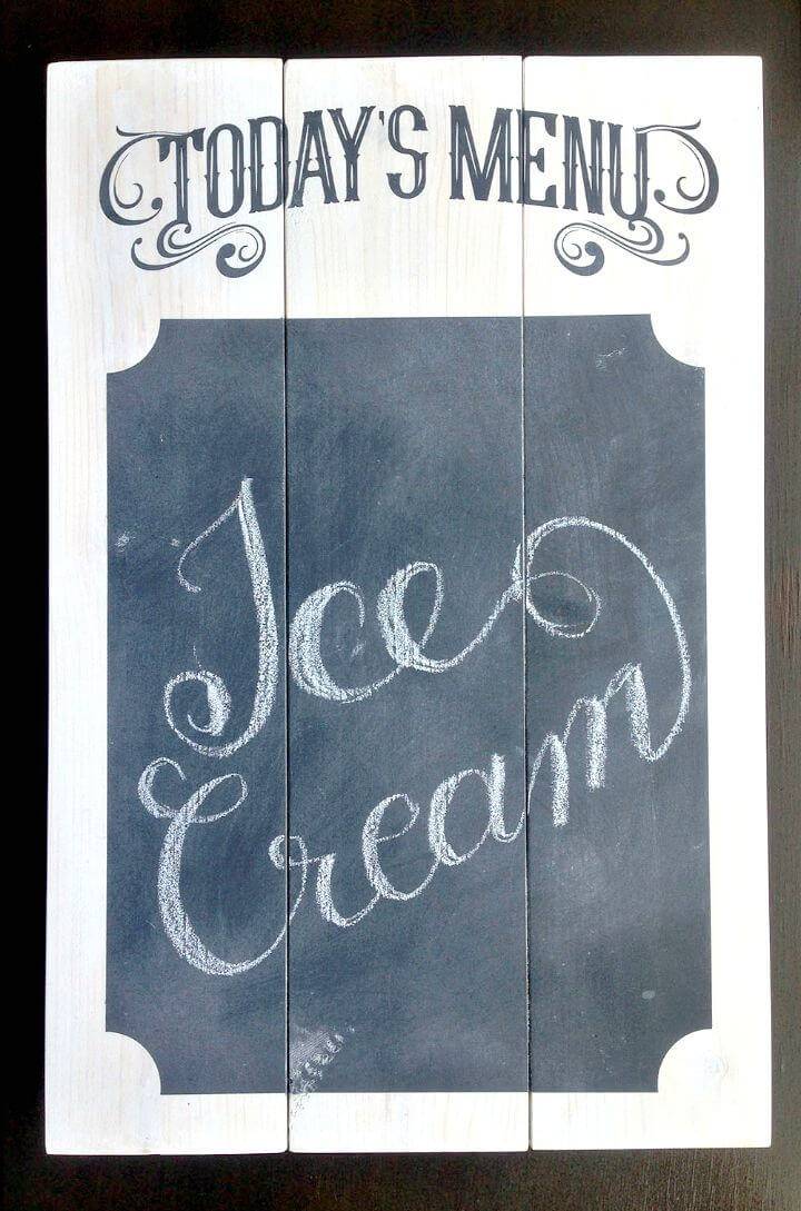 Easy DIY Chalkboard Menu Sign With Cricut