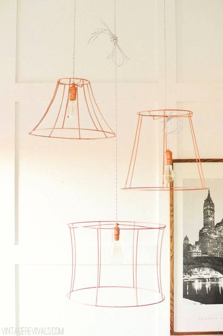 DIY Copper Wire Pendant Lights