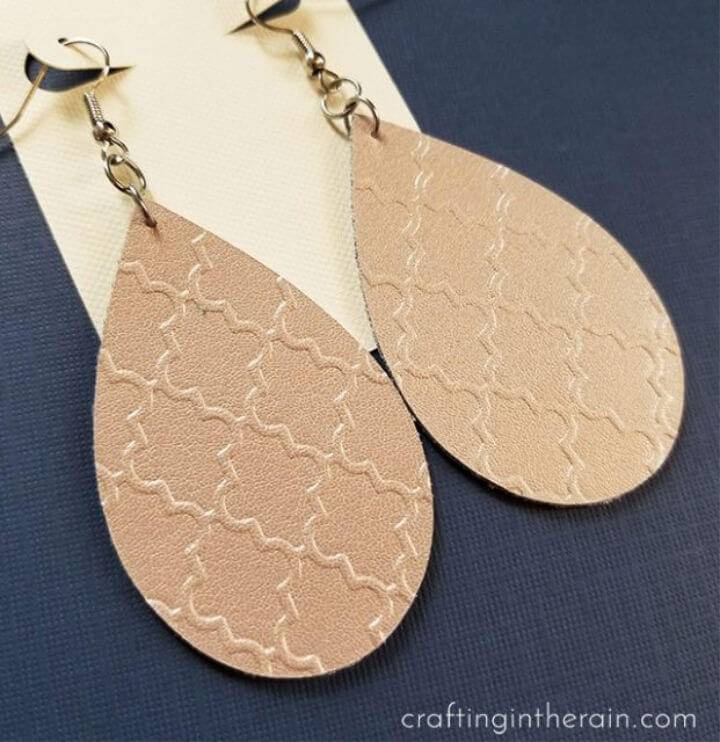 DIY Embossed Leather Earrings