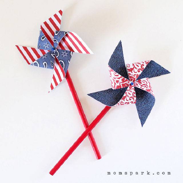 DIY Fourth of July Paper Pinwheels