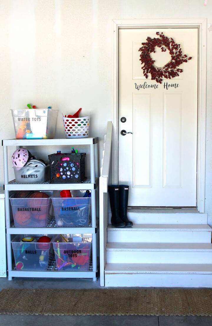 Garage Toy Closet Organization