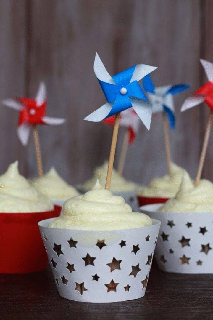 Mini Pinwheel Cupcake Toppers Tutorial