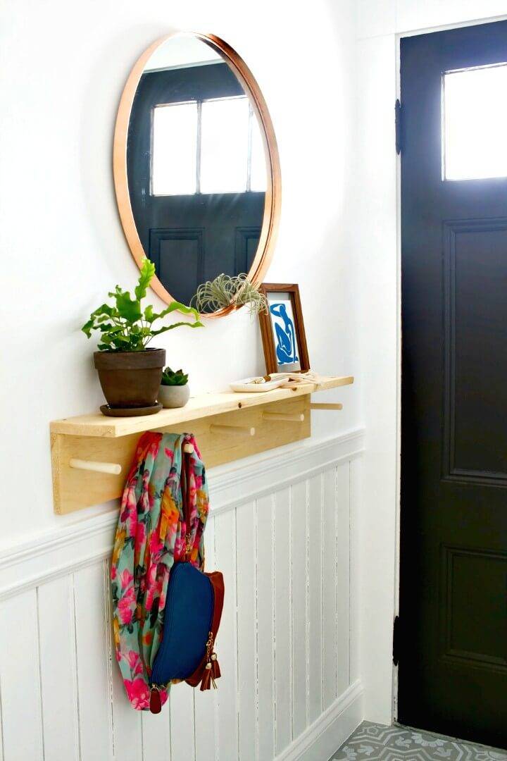 Easy DIY Minimal Entryway Coat Rack