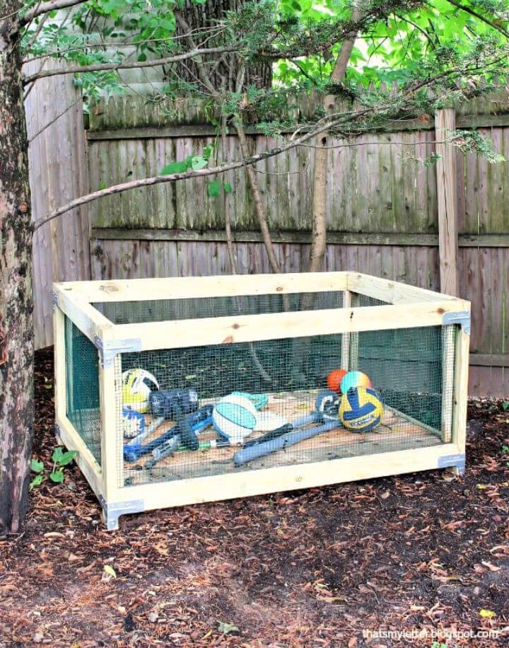 DIY Outdoor Toy Storage Bin