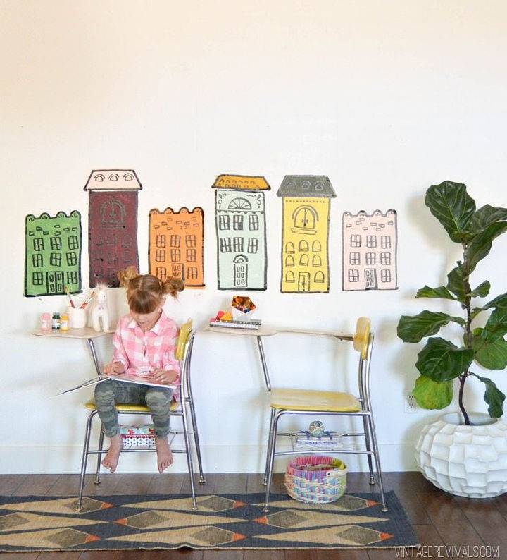 DIY Row House Wall Art