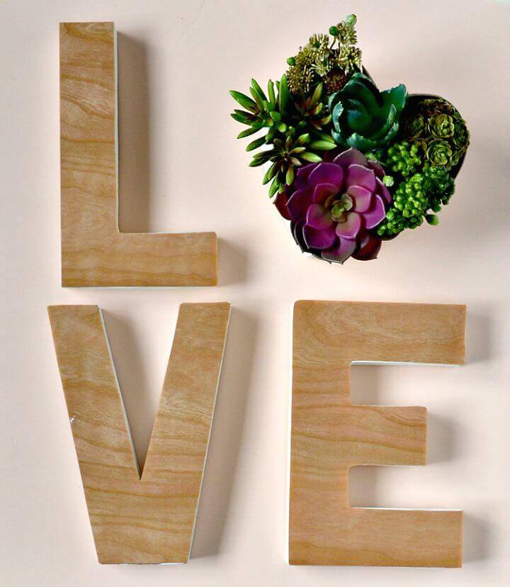 Easy Faux Wood Love Letters