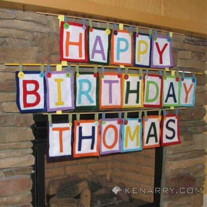 Easy DIY Felt Birthday Banner