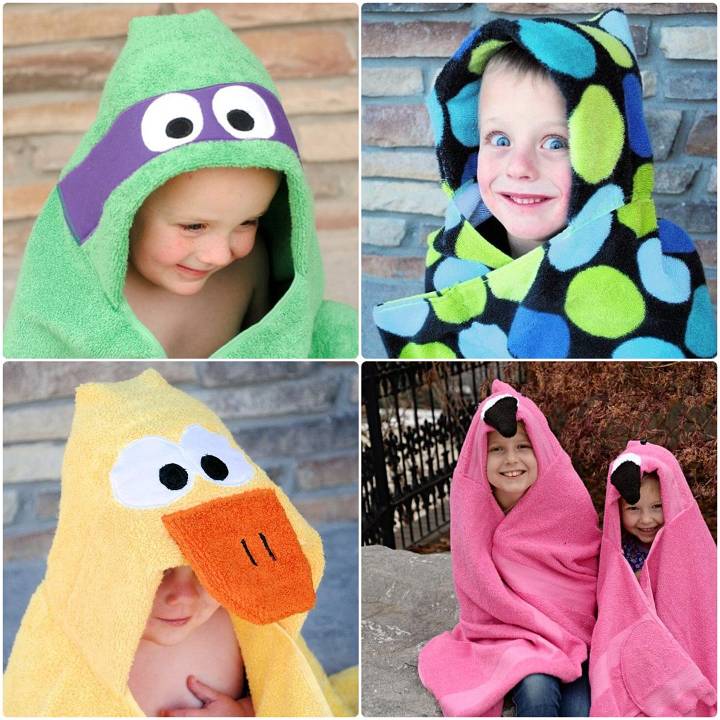 easy diy hooded towel ideas