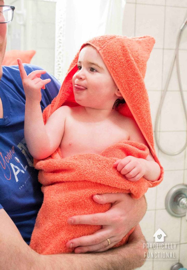 Easy DIY Hooded Towel