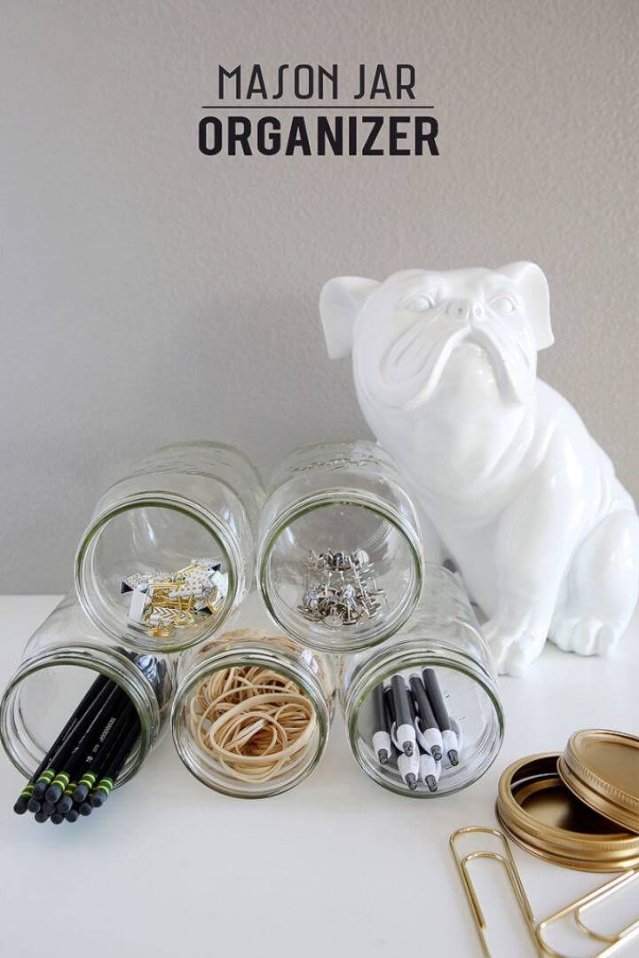 Easy DIY Mason Jar Organizer