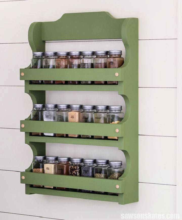 Free Wood Spice Shelf Plan