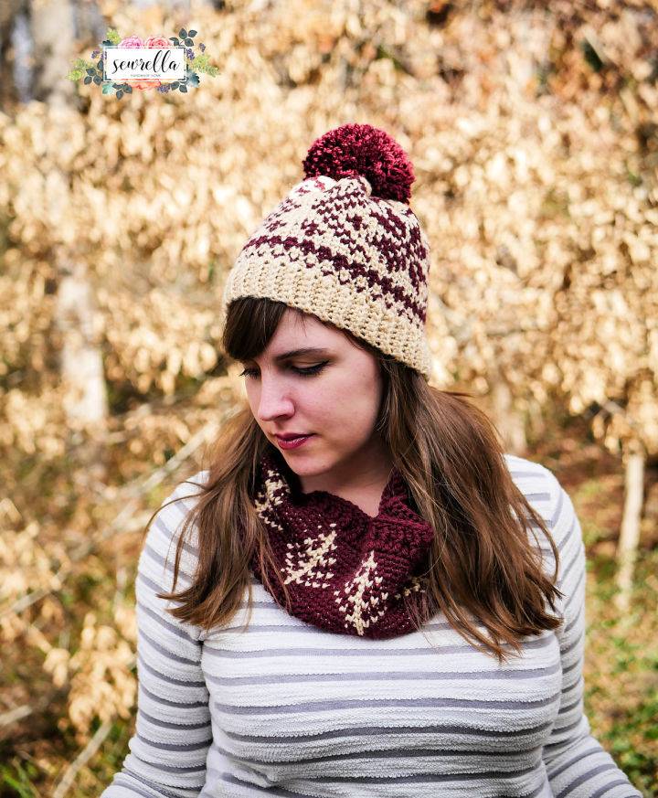 Faux Knit Fair Isle Crochet Toque Pattern