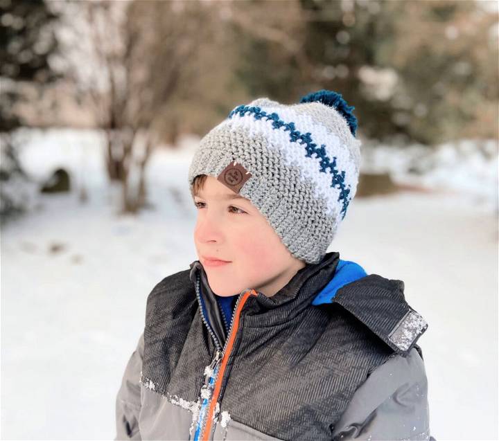 Free Crochet Hat Pattern for Boys 1