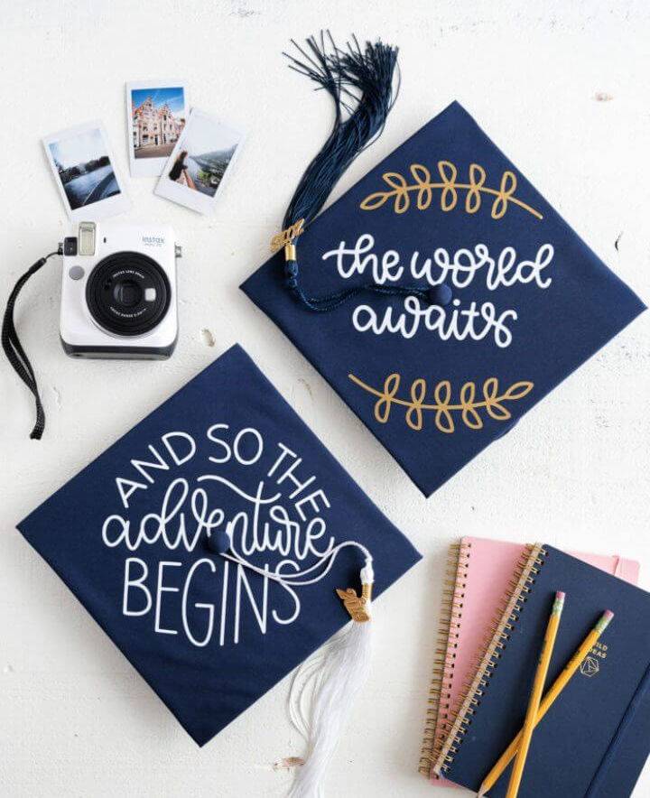 Graduation Cap Decorating Using Cricut Iron on