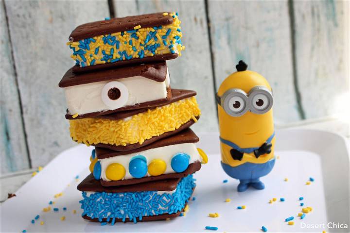 Handmade Minion Ice Cream Sandwiches