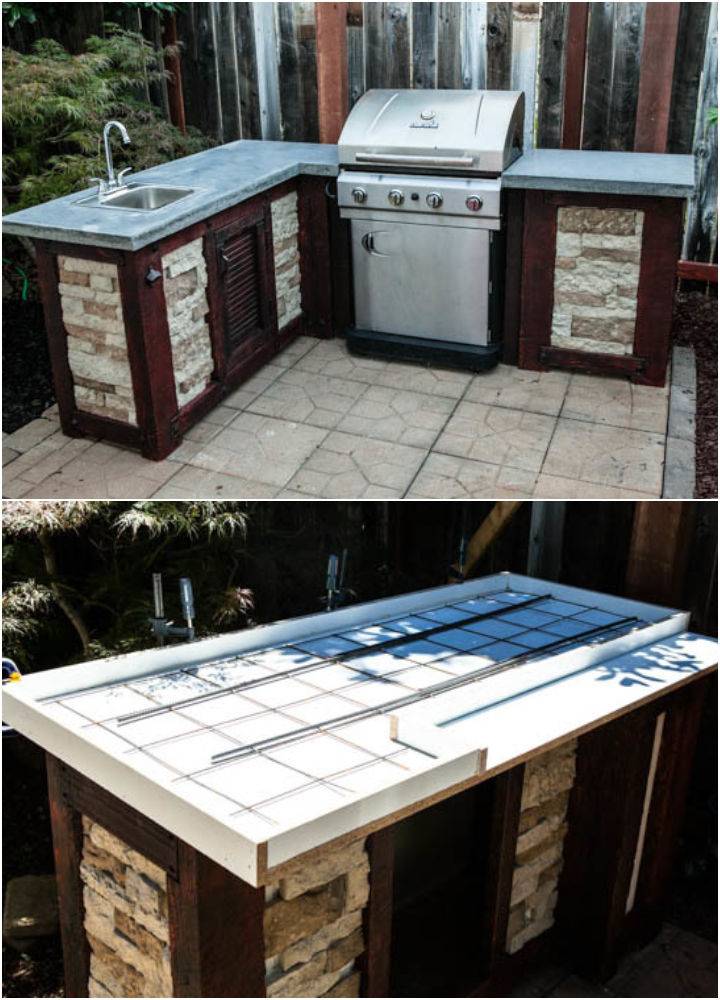 Homemade Outdoor Kitchen