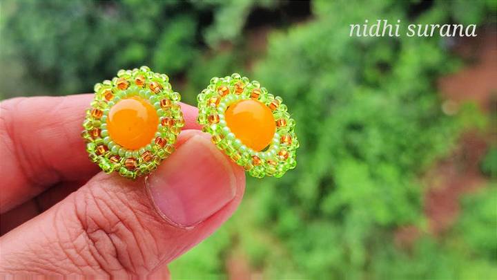 How to Make Beaded Stud Earrings