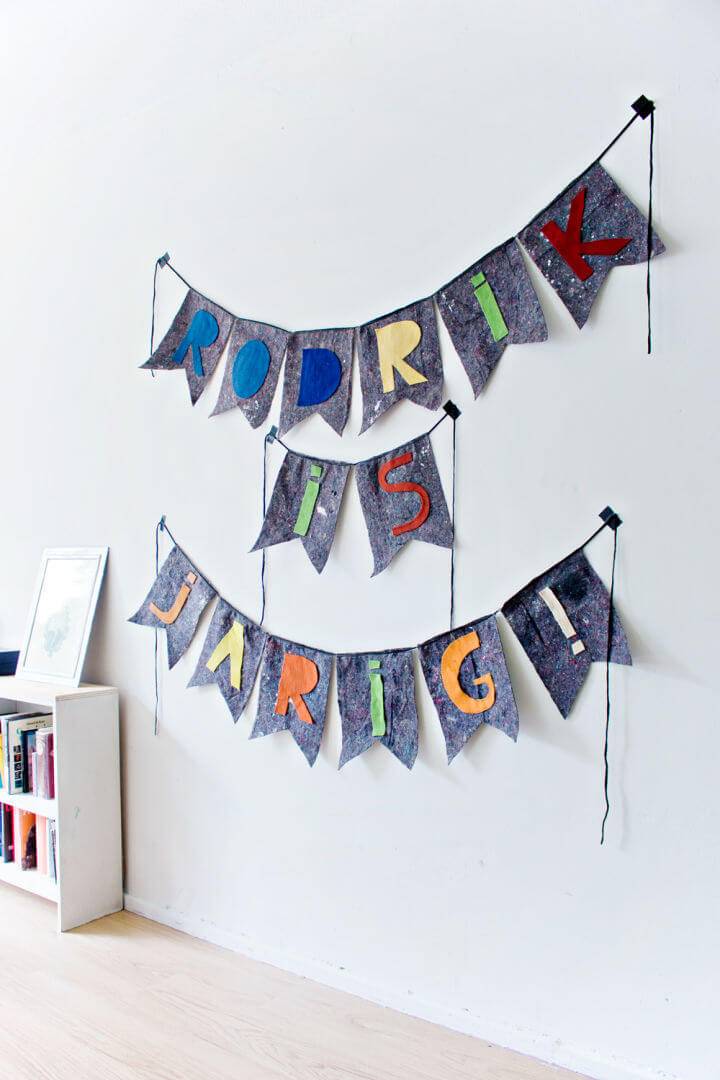 How to Make Fabric Birthday Banner