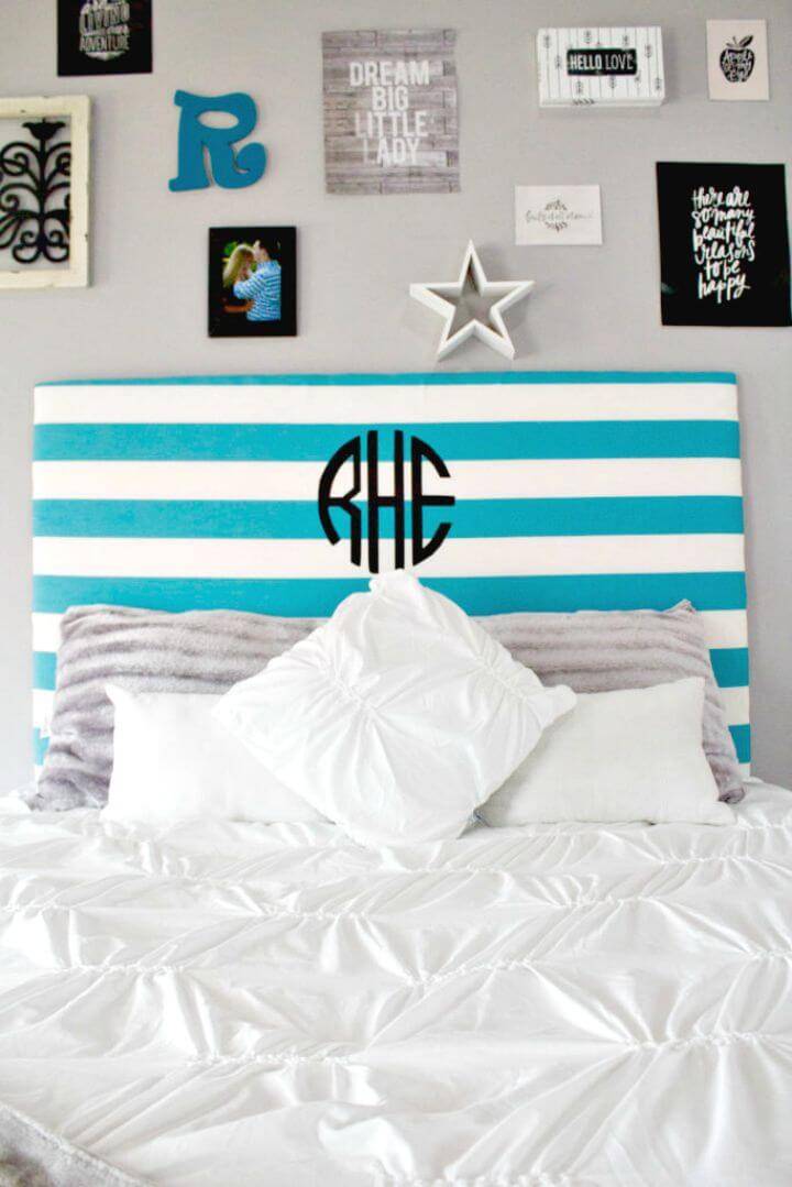 Easy DIY Monogram Headboard With Cricut Tutorial 