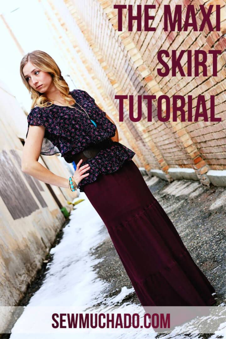 Inexpensive DIY Maxi Skirt