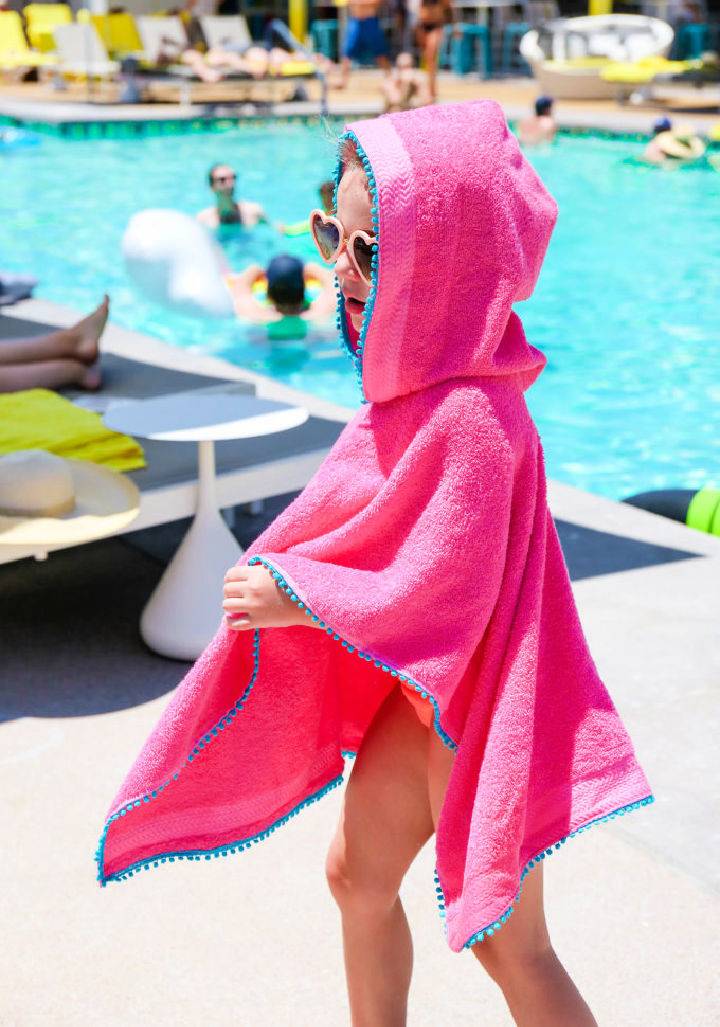 Make a Hooded Towel With Pom Pom Trim