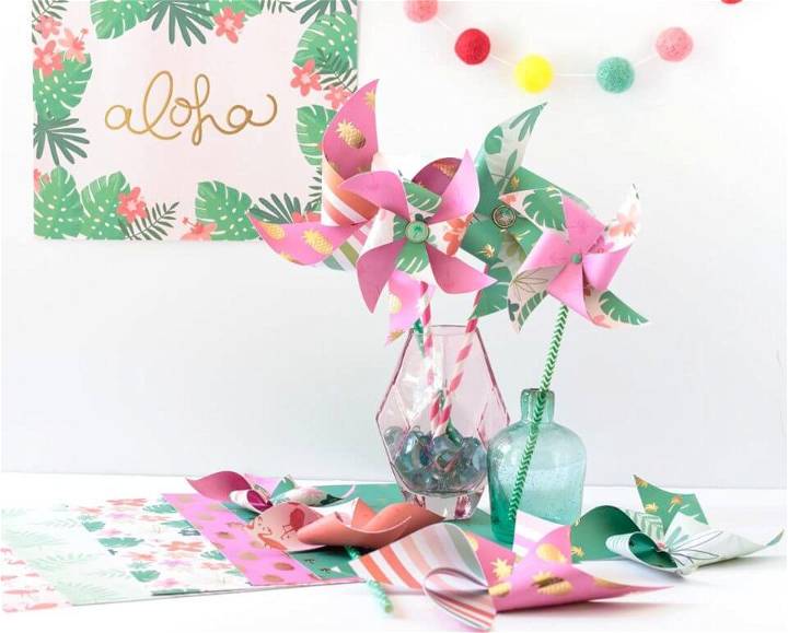 Colorful DIY Paper Pinwheels