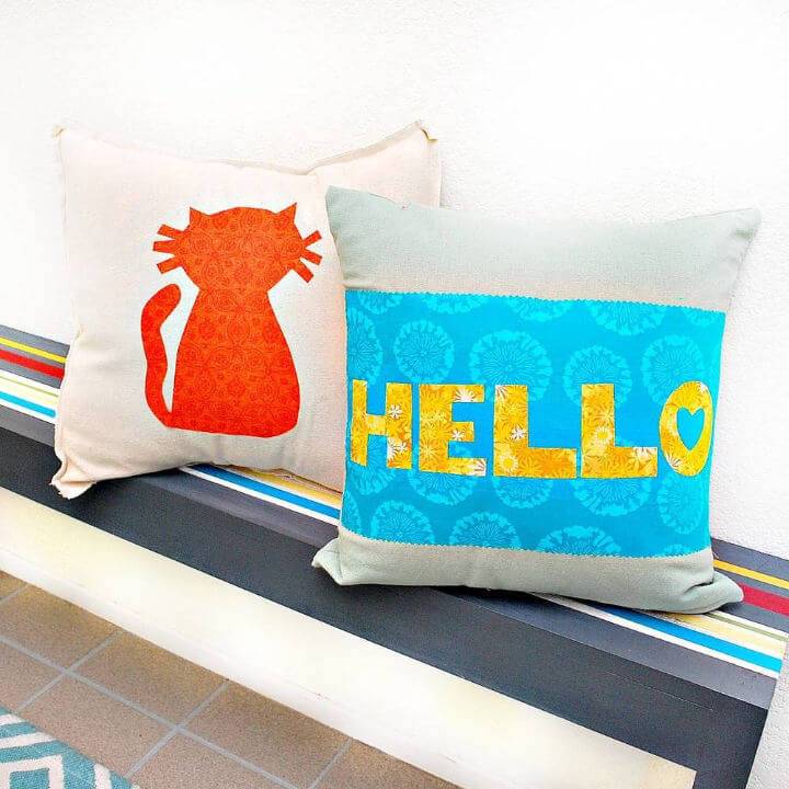 Make No sew Applique Pillows