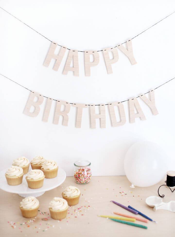 Make Wood Letter Birthday Banner