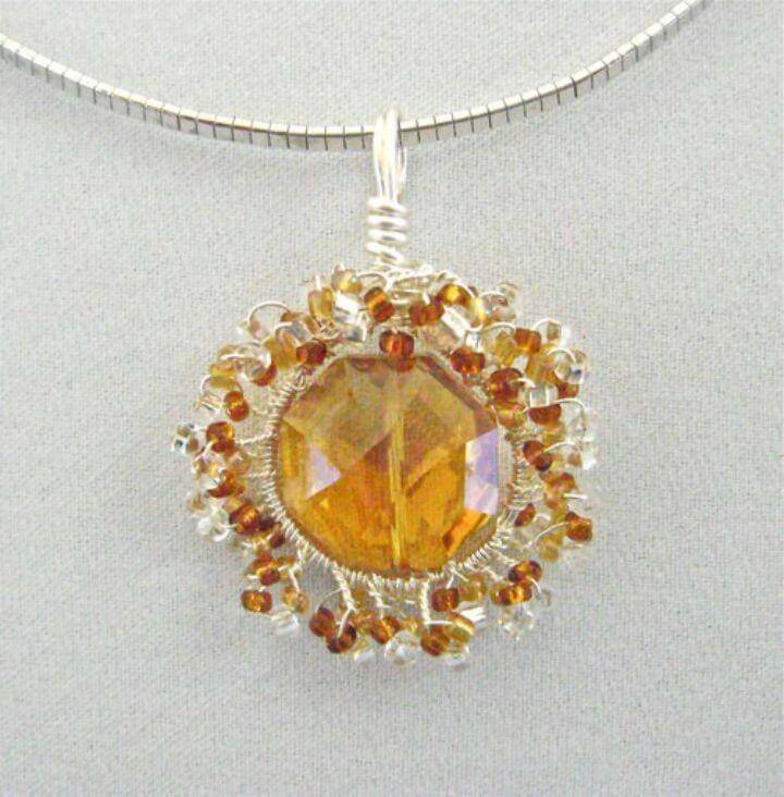 DIY Topaz Sunburst Pendant