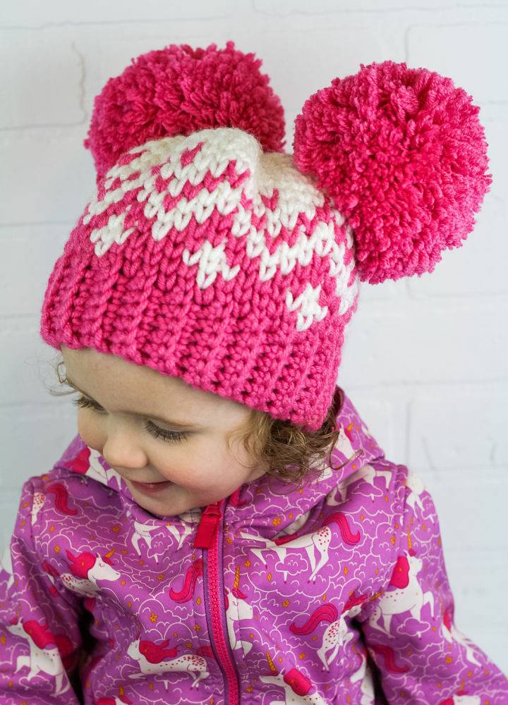 Making a Double Pom Pom Hat Free Crochet Pattern