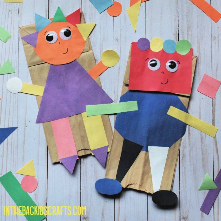 Making a Shape Paper Bag Puppet