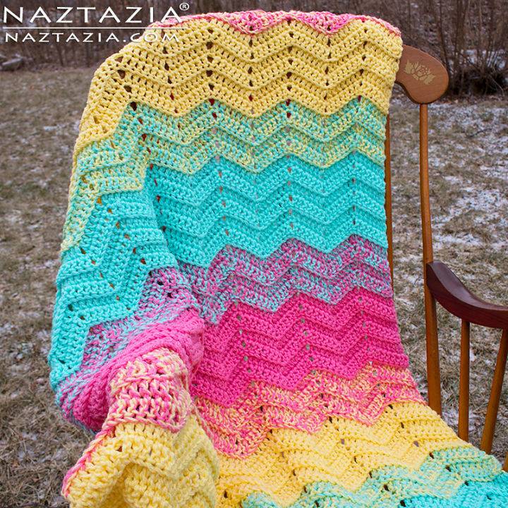 Modern Crochet Double Sweet Ripple Afghan Pattern