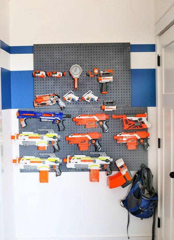 Nerf Wall Pegboard Storage Ideas