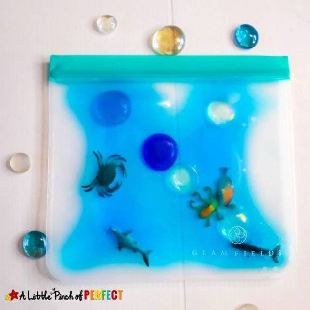 Create Ocean Sensory Bag for Kids