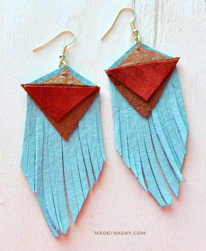 Pretty DIY Suede Fringe Earrings