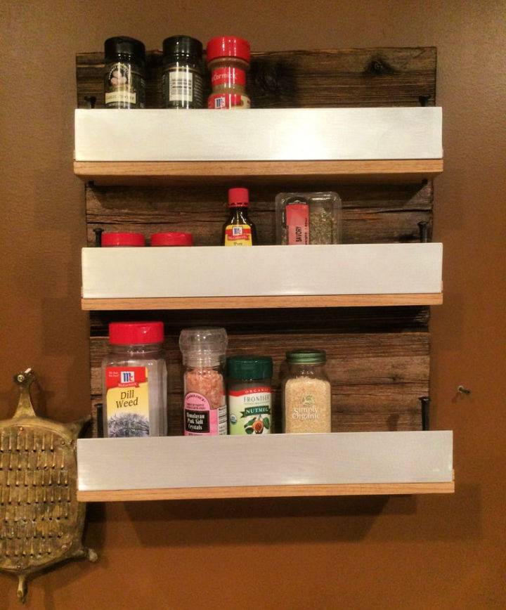 Reclaimed Barn Wood Spice Rack