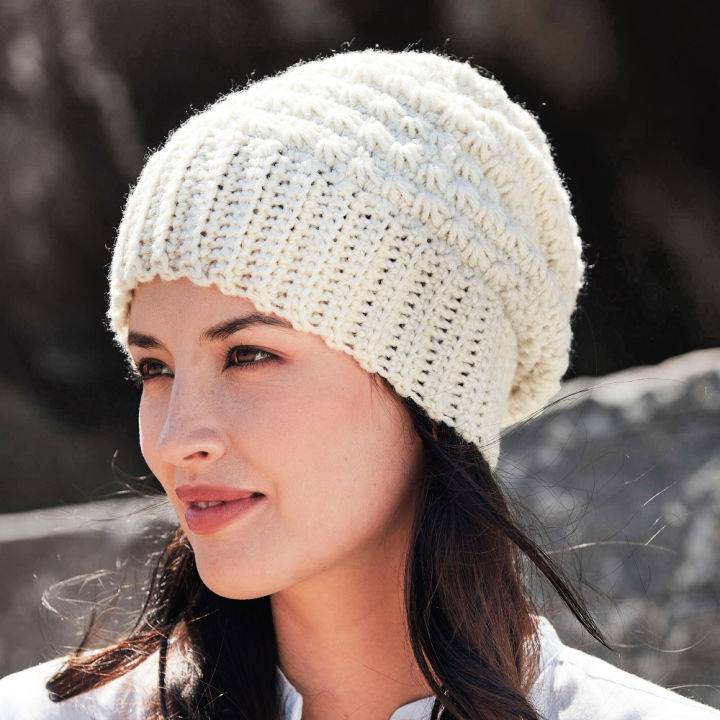 Red Heart Crochet Marguerite Stitch Hat Free Printable Pattern