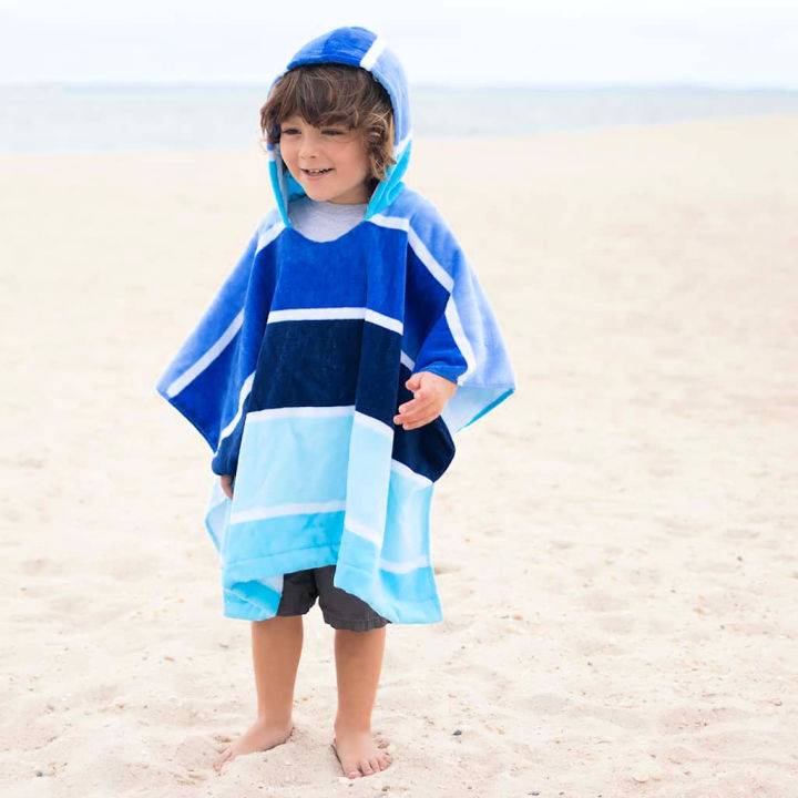 Homemade Kids Beach Towel Poncho