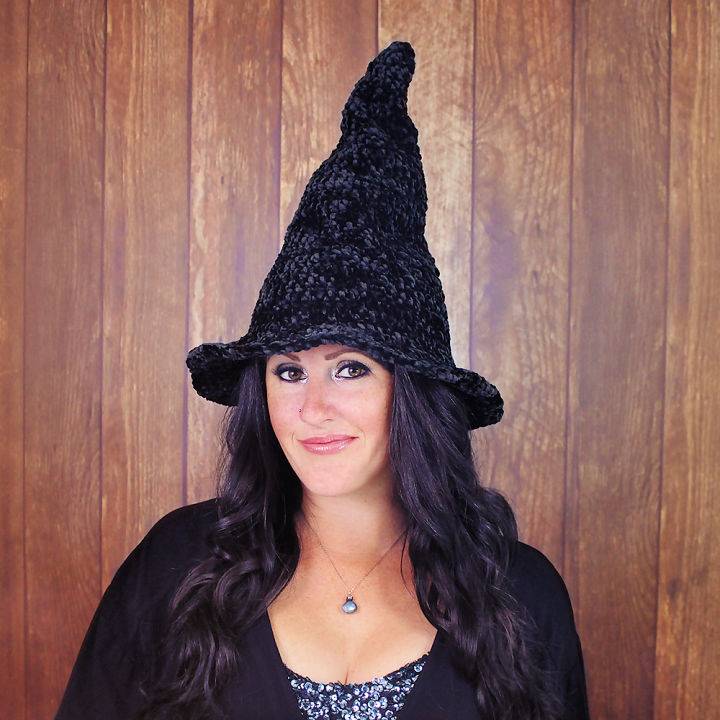 Simple Crochet Velvet Witch Hat Pattern