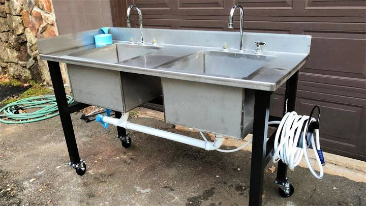 Simple DIY Sink for Backyard